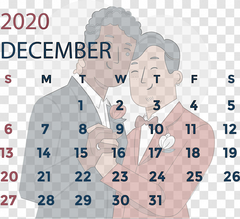 December 2020 Printable Calendar December 2020 Calendar Transparent PNG