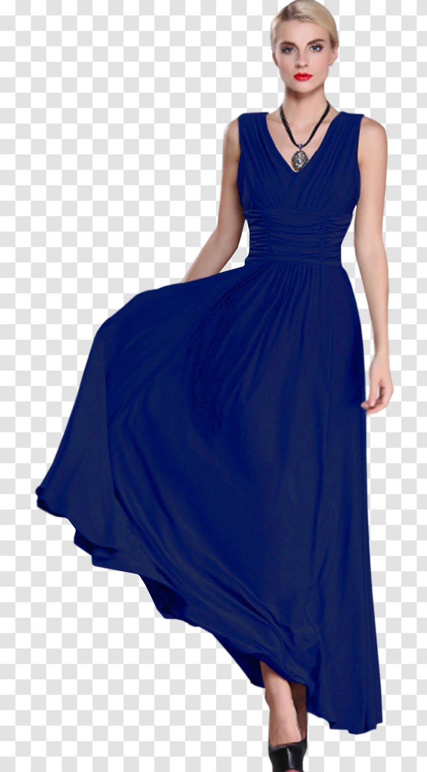 Dress Evening Gown Chiffon Neckline Clothing - Silhouette - Pleated Transparent PNG