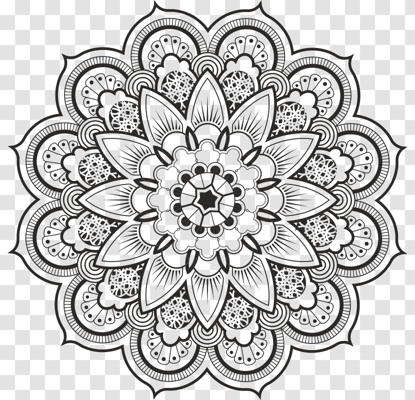 Mandala Mehndi Drawing Coloring Book - Material - Design Transparent PNG