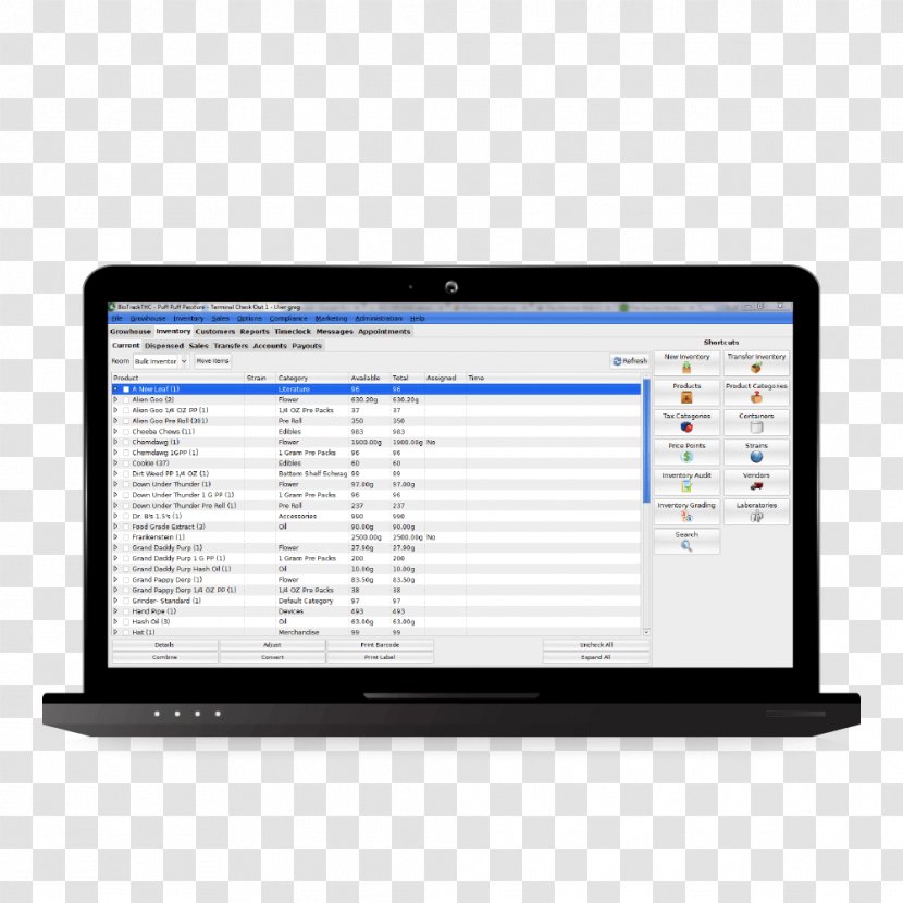 Laptop Computer Monitors Display Device Software - Electronic - Inventory Transparent PNG