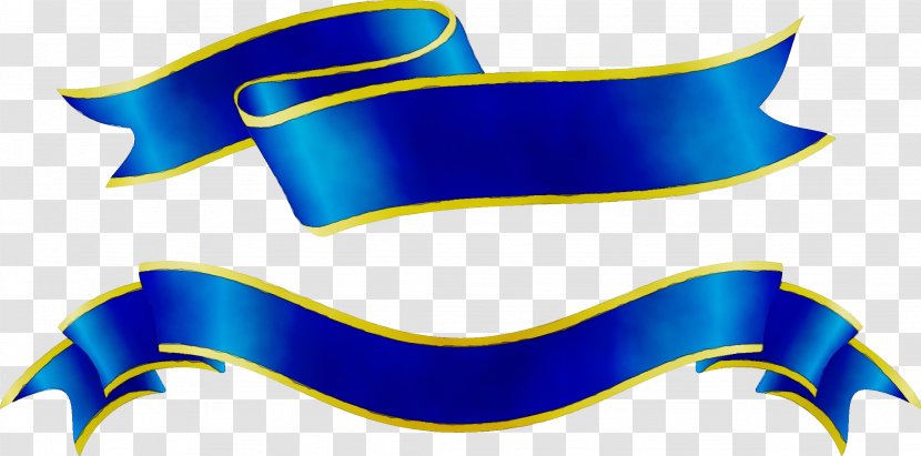 Blue Background Ribbon - Plastic - Electric Transparent PNG