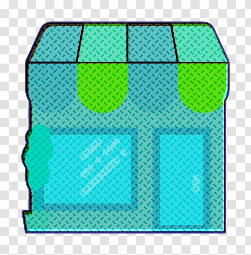 Business Icon Store Shop - Rectangle Turquoise Transparent PNG