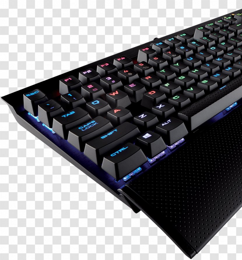 Computer Keyboard Corsair Gaming K70 Cherry MX RGB Rapidfire Speed (UK) Keypad LUX - Backlight - Fire Transparent PNG