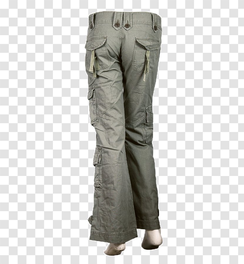 Cargo Pants Jeans Low-rise Molecule - Pocket - Olive For Women Transparent PNG