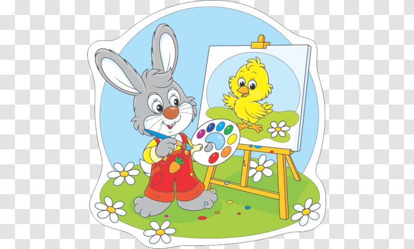 Easter Bunny Painting Royalty-free - Rabbit Transparent PNG