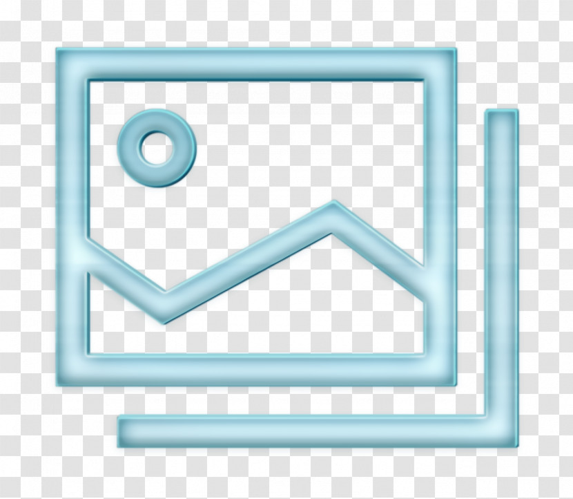 Simple Lines Icon Gallery Icon Photo Icon Transparent PNG