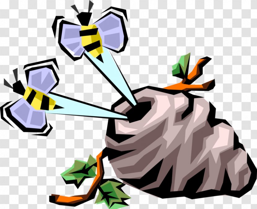 Clip Art Illustration Vector Graphics Image Bee - Royaltyfree - Buzzing Transparent PNG