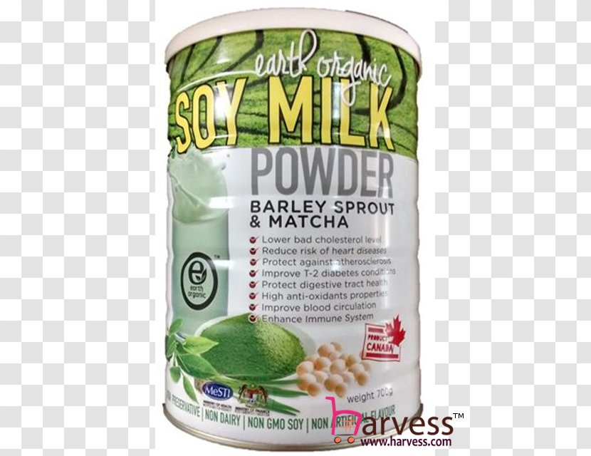 Soy Milk Organic Food Vegetarian Cuisine Powdered - Nutrition Facts Label - Matcha Powder Transparent PNG