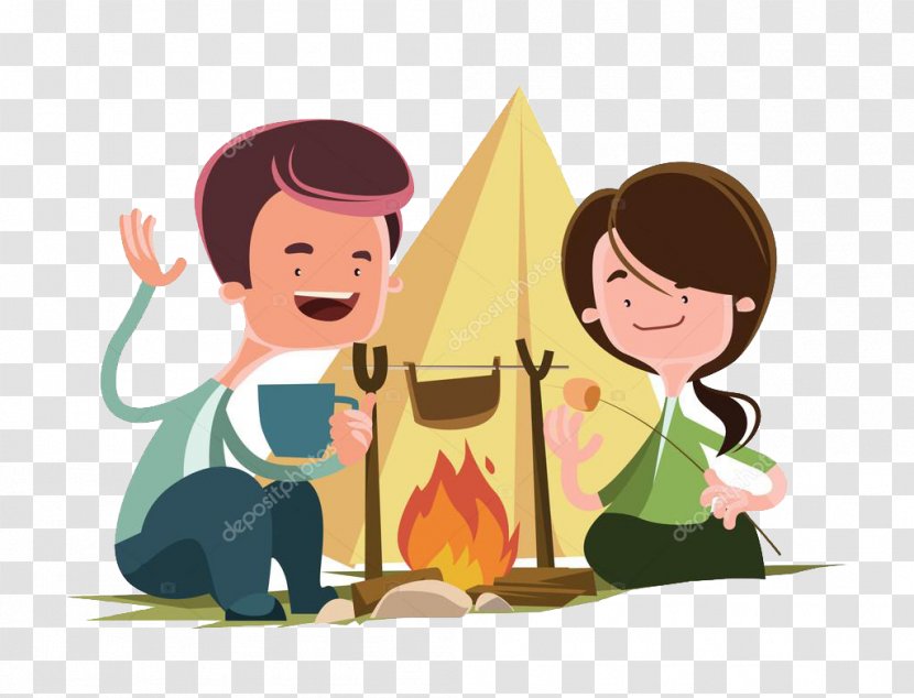 Camping Cartoon - Sharing Leisure Transparent PNG