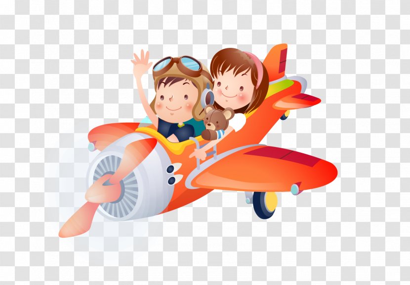 Airplane Child Cartoon - Play - Fly Kids Transparent PNG