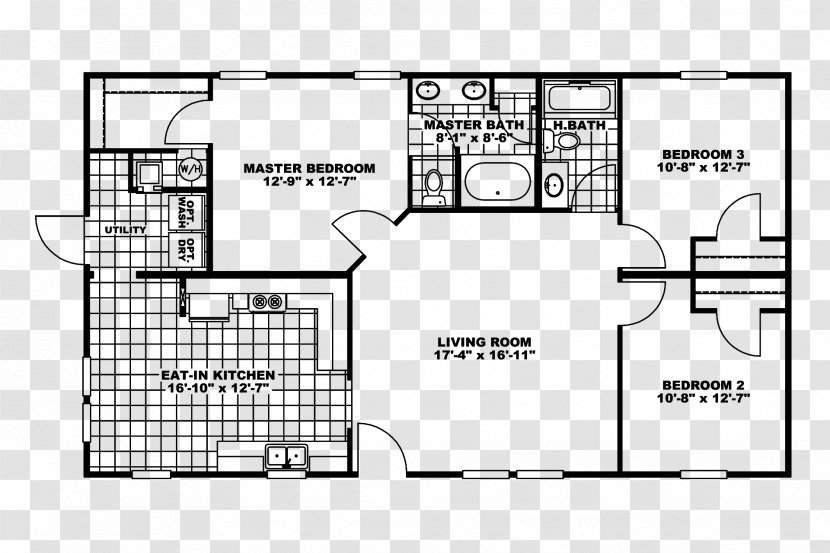 Floor Plan Fletcher House Bedroom Bathroom Transparent PNG