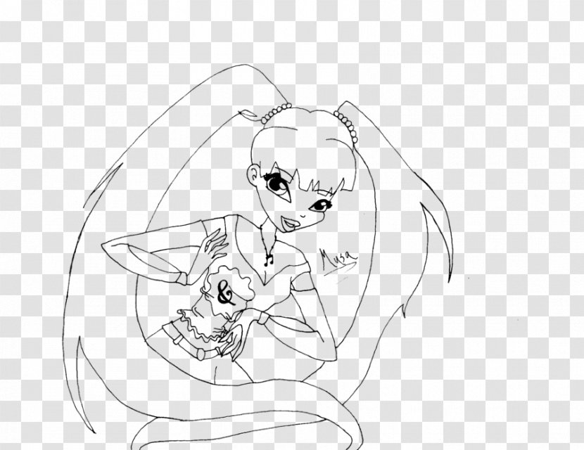 Line Art Sketch Musa Drawing Coloring Book - Silhouette - Bloom Winx Season 7 Transparent PNG