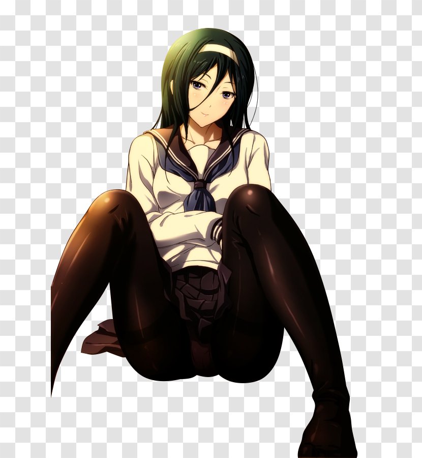 Black Hair Human Color Brown Long - Frame - Hyouka Transparent PNG