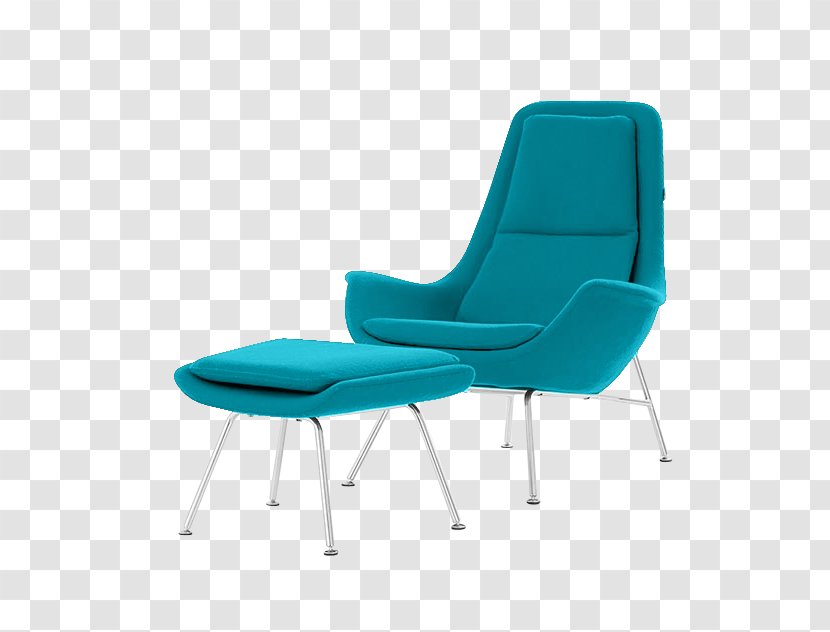 Wing Chair Plastic Armrest Furniture - Turquoise Transparent PNG