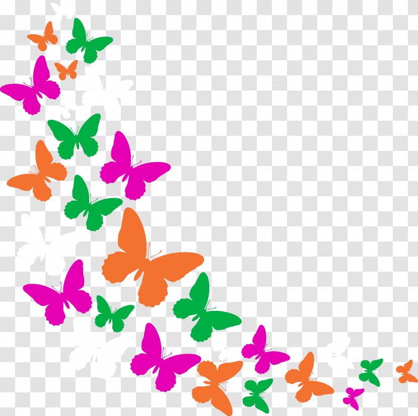 Butterfly Phonograph Record - Flower - Colorful Transparent PNG