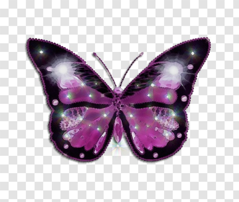 Watercolor Butterfly Background - Purple - Moth Symmetry Transparent PNG