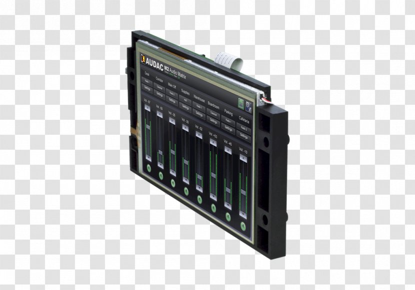 Touchscreen AUDAC R2 M2DIS Audac MTX48 - Electronics Accessory - Audio Switcher ModuleDigital Display Mixing Transparent PNG