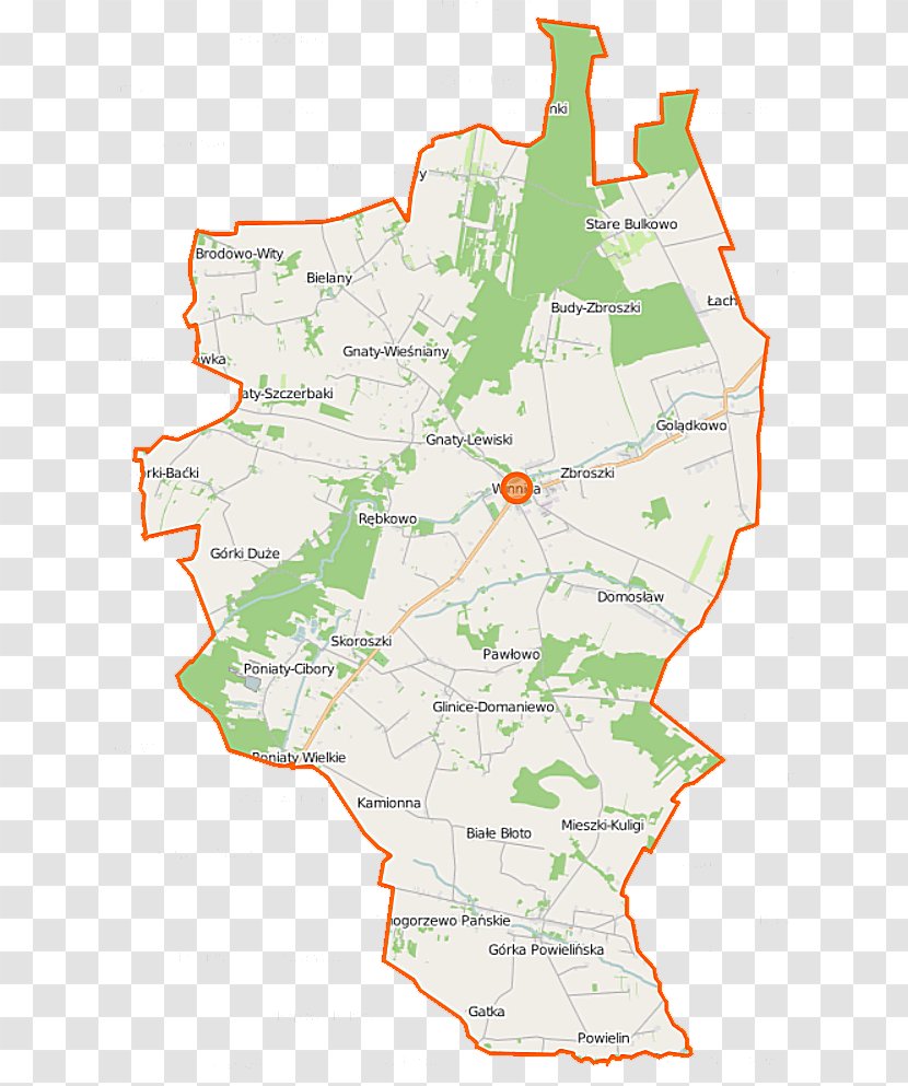 Golądkowo Górka Powielińska Błędostowo Nasielsk Map - Masovian Voivodeship Transparent PNG