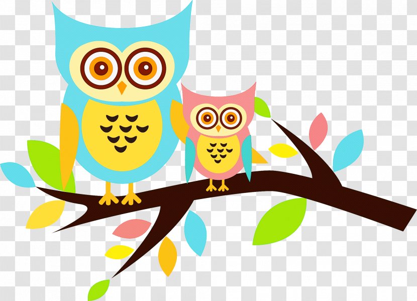 Owl Branch Bird Of Prey Transparent PNG