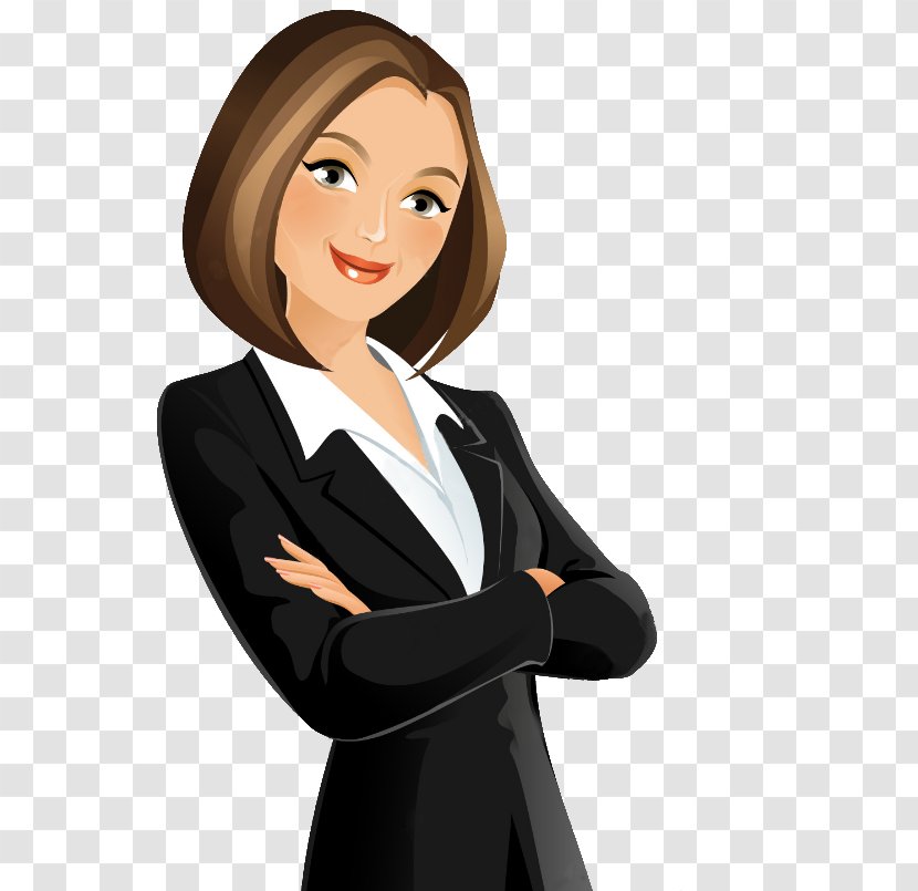 Cartoon Royalty-free - Frame - Business Women Transparent PNG