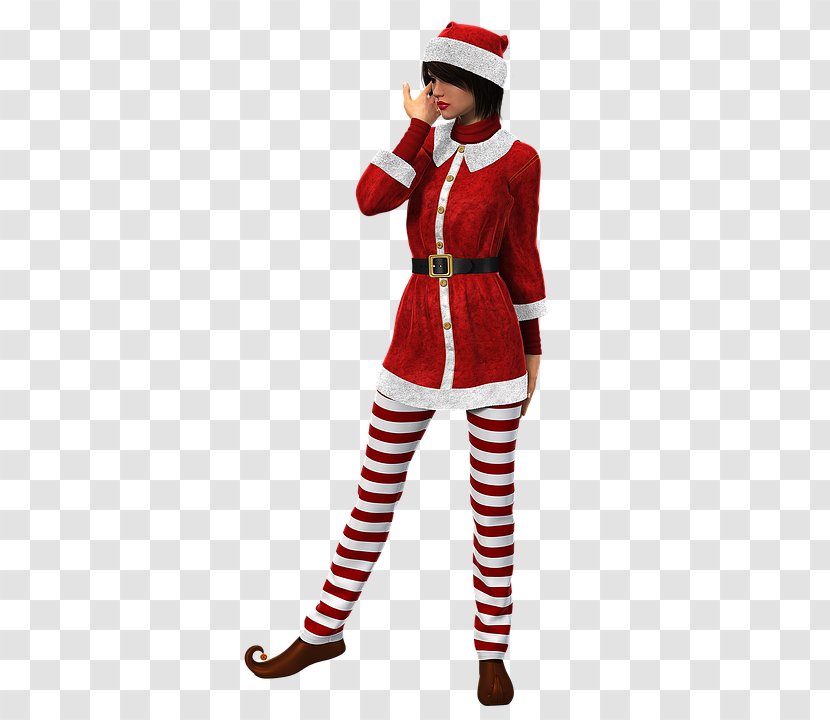 Santa Claus Costume Woman Christmas 仮装 - Party - Stocking Transparent PNG