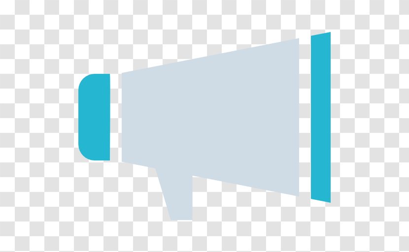 Blue Brand Teal - Megaphone Transparent PNG