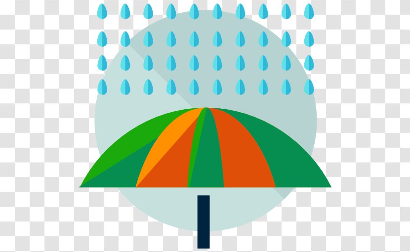 Rain Icon - Green - A Under Umbrella Transparent PNG