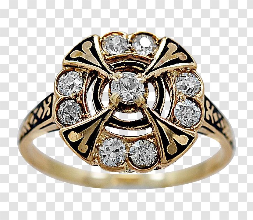 Colored Gold Diamond Engagement Ring - Frem Transparent PNG