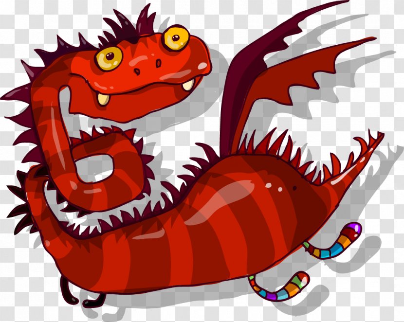 Malayalam Calendar Adobe Illustrator - Mythical Creature - Vector Painted Red Dragon Transparent PNG