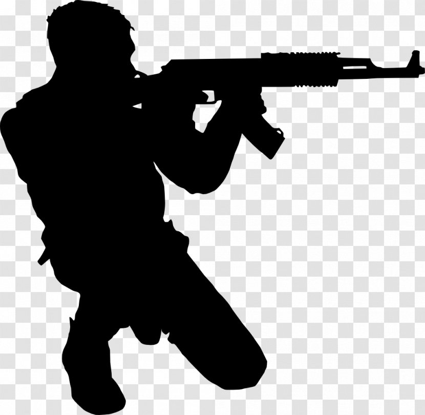 Silhouette Firearm Soldier - Heart Transparent PNG