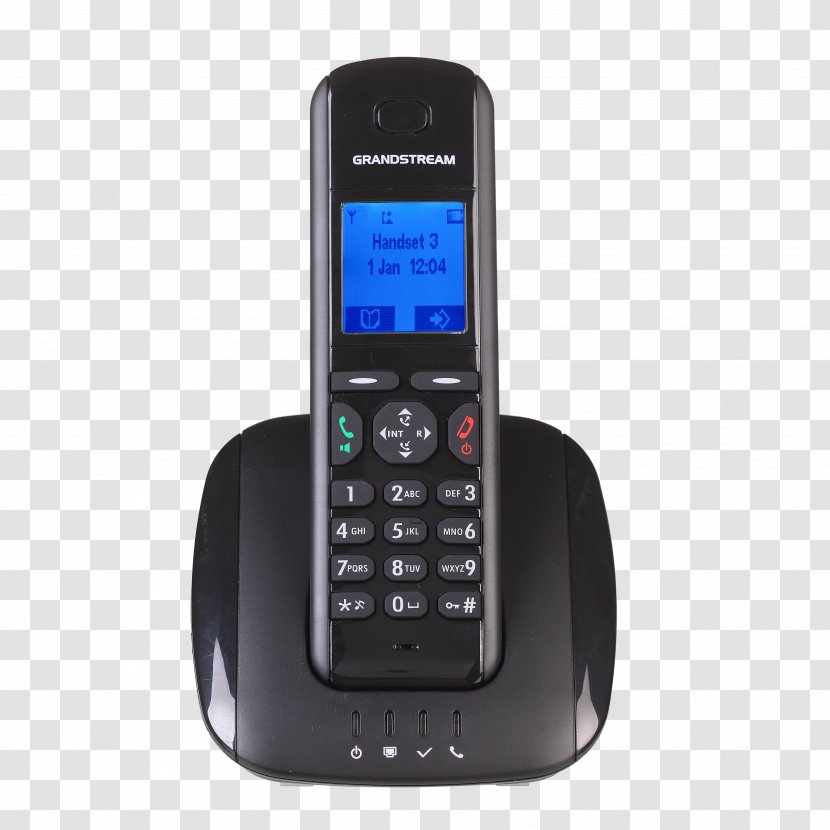 Grandstream Networks Digital Enhanced Cordless Telecommunications Telephone VoIP Phone Voice Over IP - Mobile Phones Transparent PNG