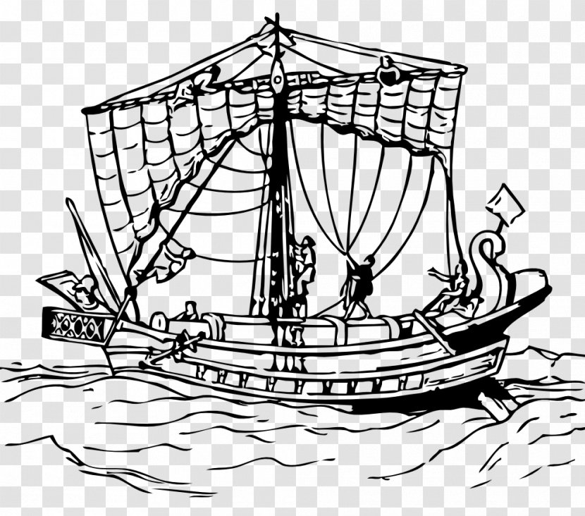 Sailing Ship Boat Clip Art - Galley Transparent PNG