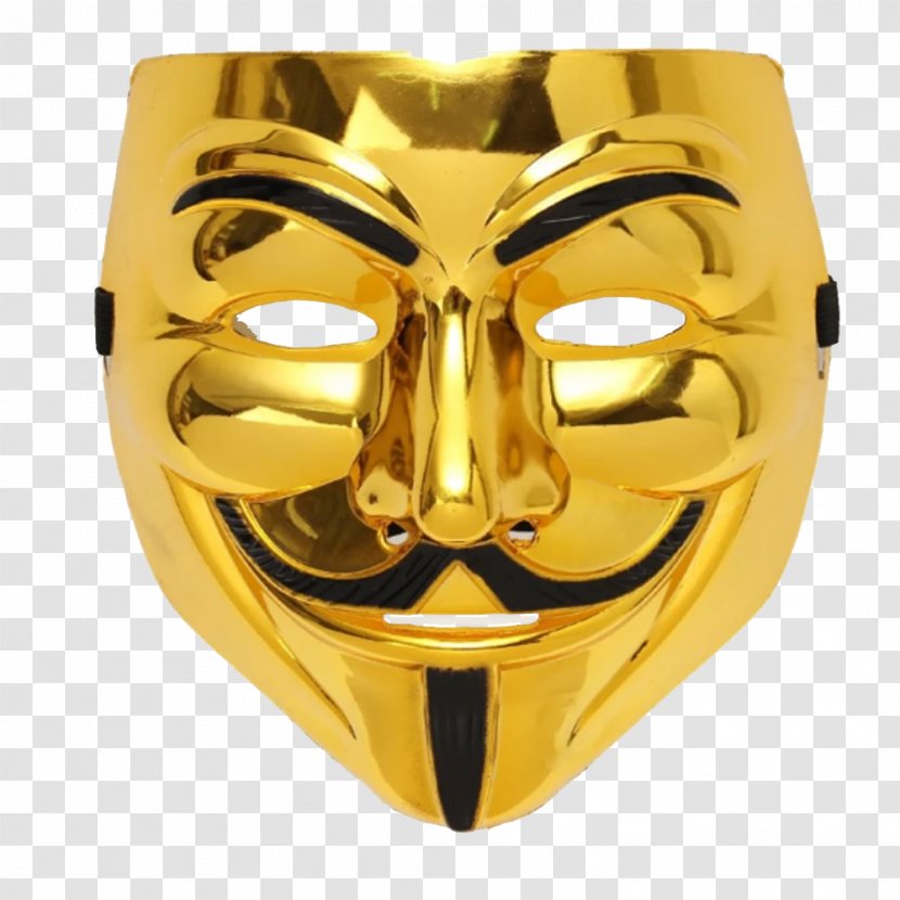 V For Vendetta Guy Fawkes Mask Costume Party - Halloween Transparent PNG