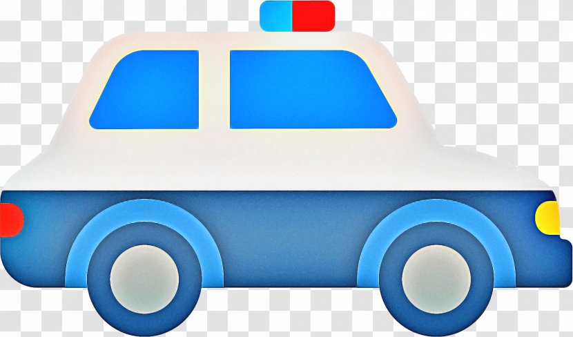 Police Cartoon - Car - Electric Blue Transparent PNG