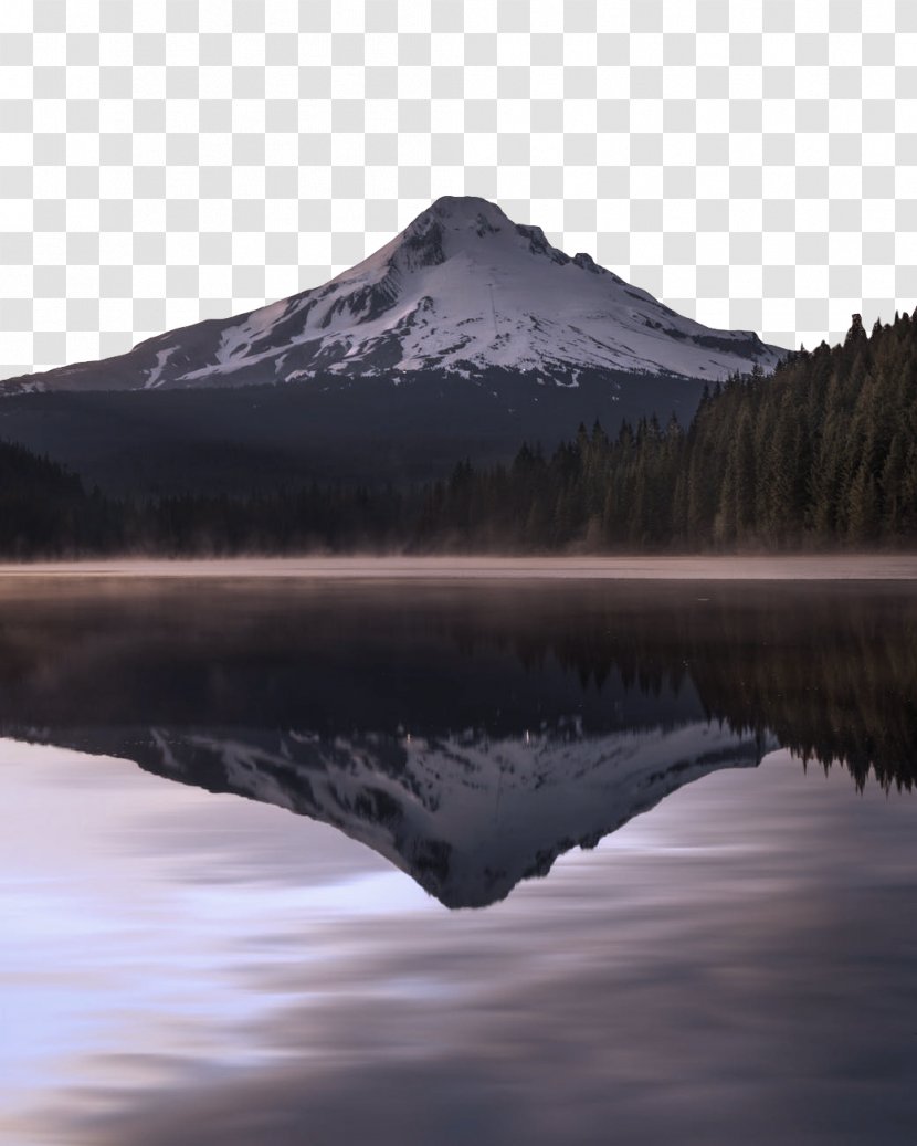 Reflection Nature Water Stratovolcano Lake - Highland Shield Volcano Transparent PNG