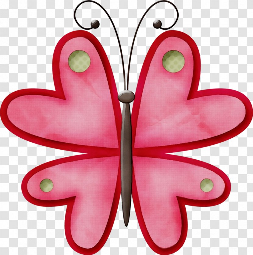 Pink Leaf Petal Plant Flower - Paint - Butterfly Transparent PNG