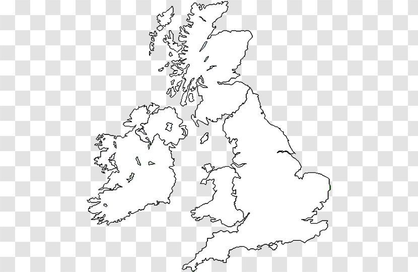 Great Britain British Isles Blank Map World - Island Transparent PNG