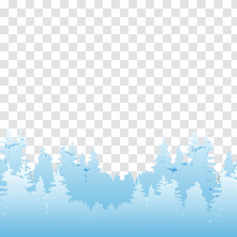 Blue Sky Daytime Wallpaper - Azure - The Depths Of Winter Forest Trees Silhouette Transparent PNG