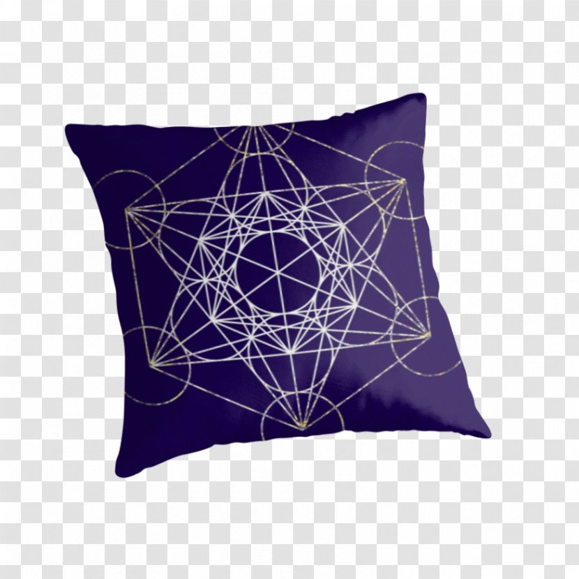 Throw Pillows Cushion French Fries Hamburger - Purple - Sacred Geometry Transparent PNG