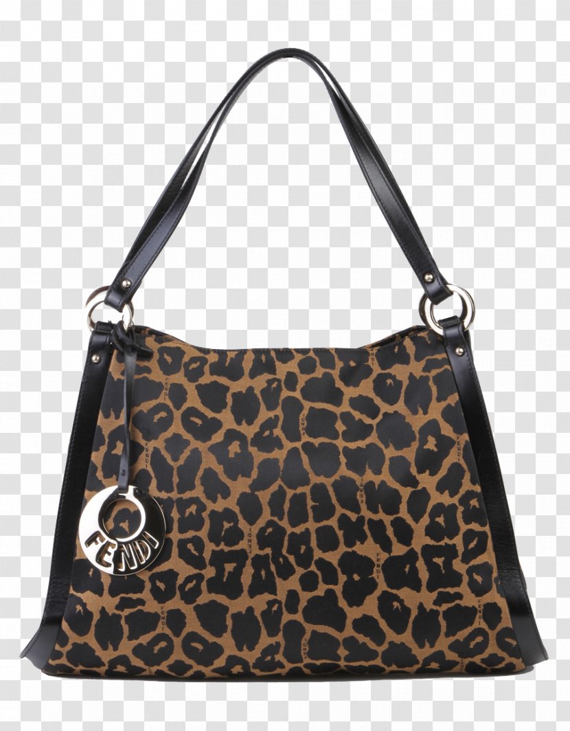 Hobo Bag Tote Fendi Handbag - Black - FENDI Leopard Transparent PNG