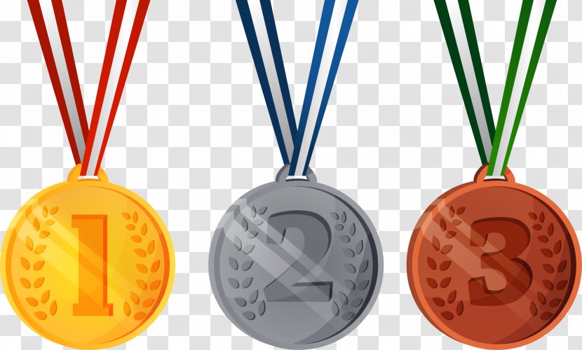 Gold Medal Award Clip Art - Silver - Vector Hand-painted Medals Transparent PNG