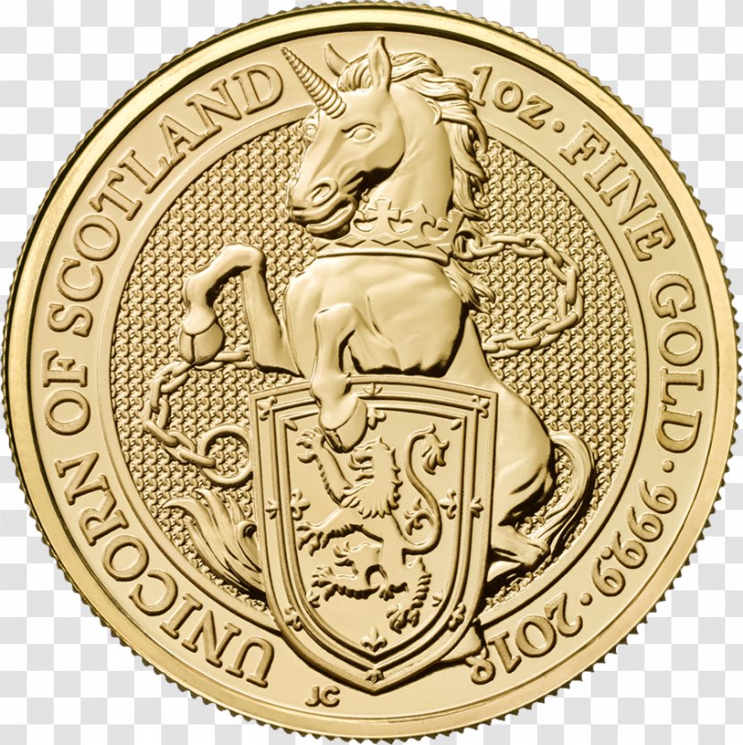 Bullion Coin The Queen's Beasts Gold - Metal Transparent PNG