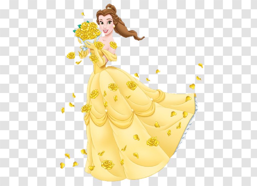 Belle Beauty And The Beast Disney Princess Clip Art - Yellow Transparent PNG