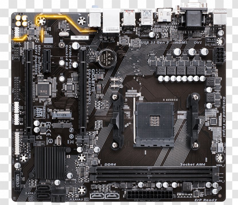 Intel LGA 1151 Motherboard MicroATX GIGABYTE GA-B250M-DS3H - Core - CPU Socket Transparent PNG