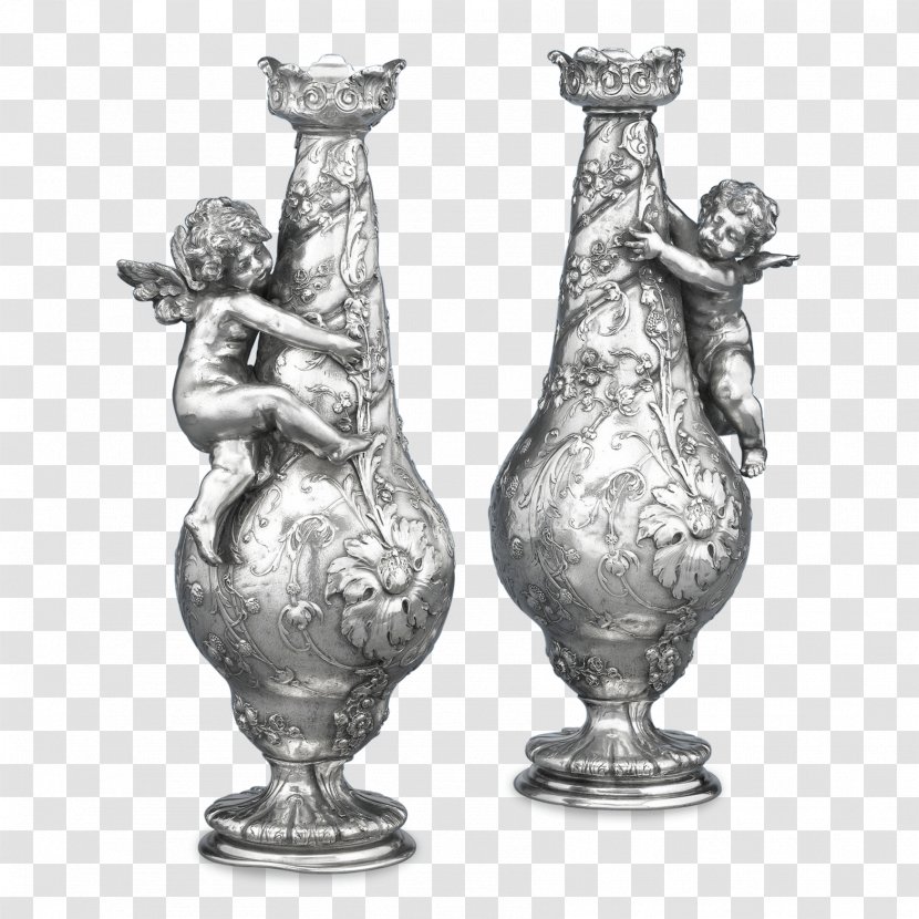 Vase Silvered Bronze Pitcher Renaissance Revival Architecture - Personal Identification Number Transparent PNG