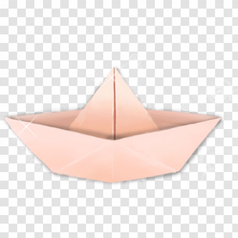Origami Peach - A Small Paper Boat Transparent PNG
