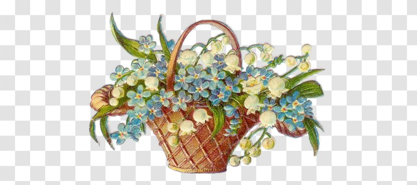 Basket Flower Garden Vintage Clothing Clip Art - Antique Transparent PNG
