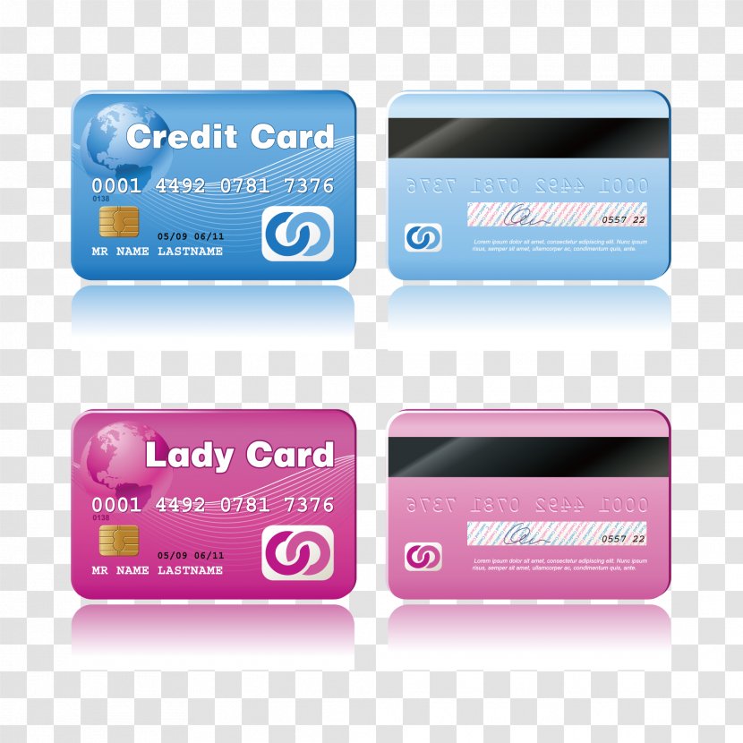 Credit Card ATM - Rectangle - Blue Pink Transparent PNG