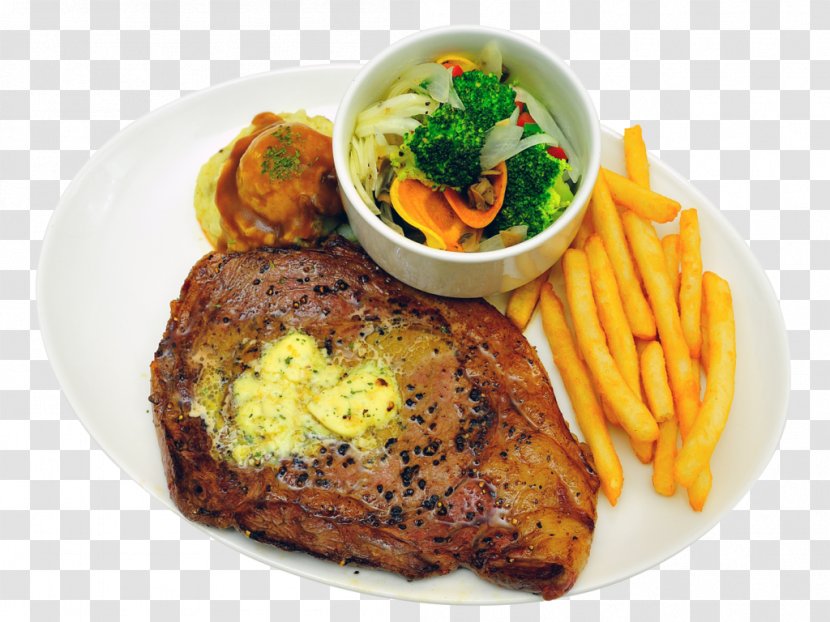 Pepper Steak Breakfast French Fries Food - Meat Transparent PNG