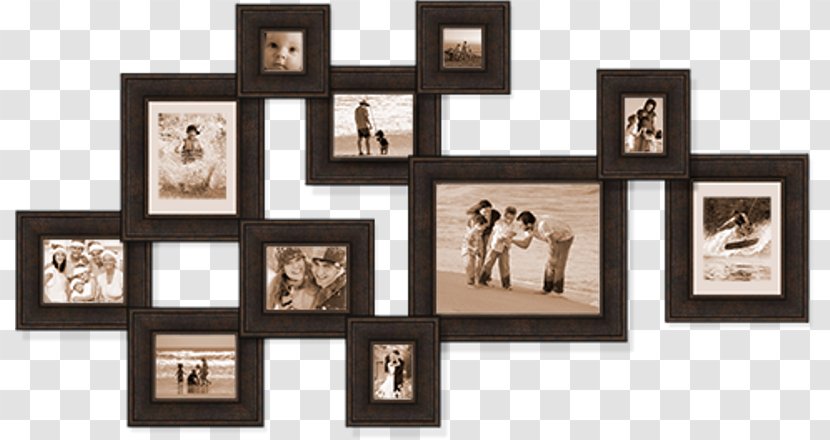 Picture Frames Collage Photomontage - Living Room Transparent PNG